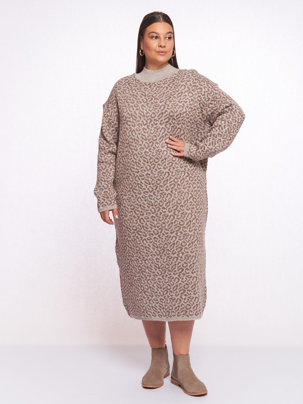 Вязаное леопардовое платье PP91066LEO18 - Артесса фото 8