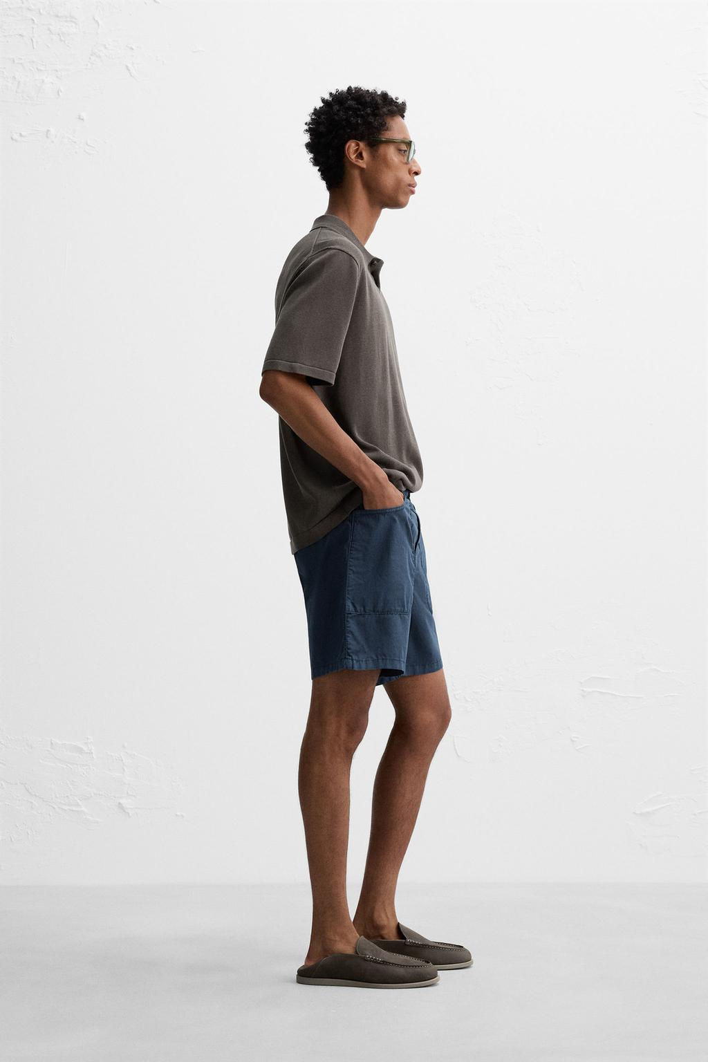COTTON-BLEND KNIT POLO SHIRT - Zara фото 12