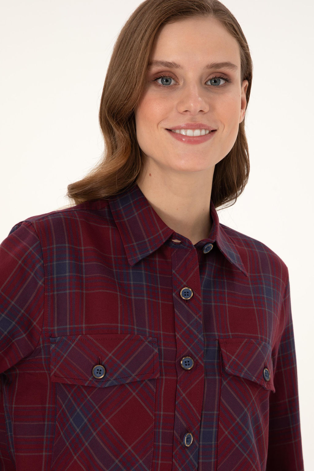 Женская красная рубашка с длинным рукавом Неожиданная скидка в корзине - U.s. polo assn фото 2