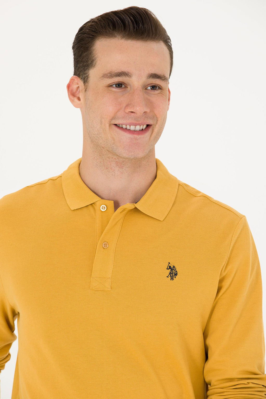 Мужской горчичный базовый свитшот Неожиданная скидка в корзине - U.s. polo assn фото 9
