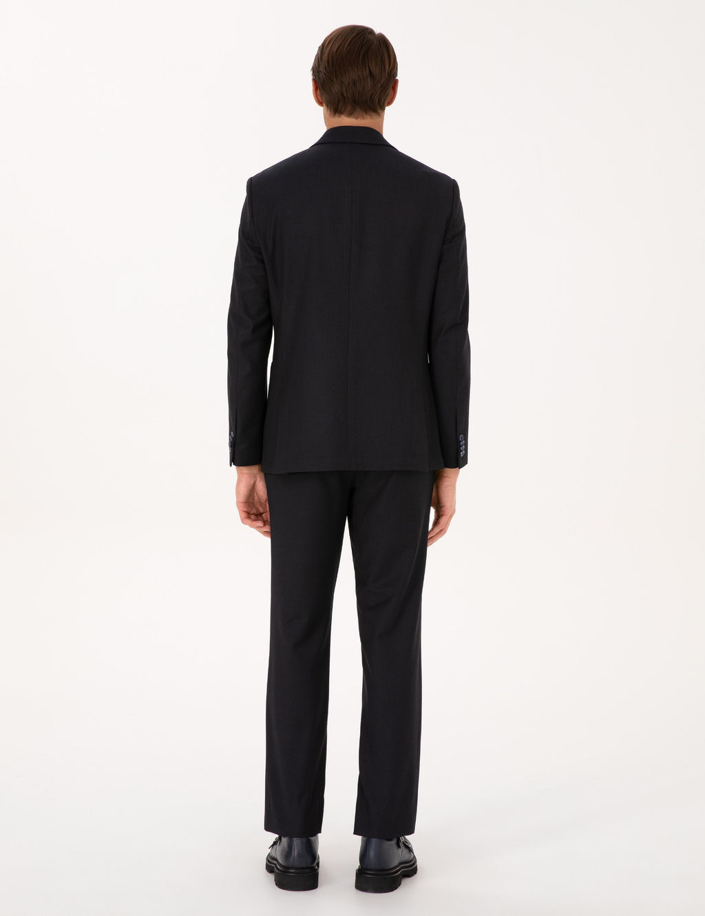 Lacivert Slim Fit Tak_m Elbise