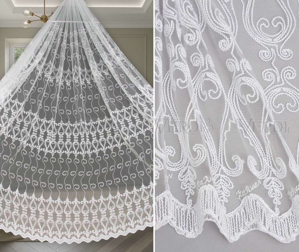 Сетка вышивка с кордовой нитью 13031