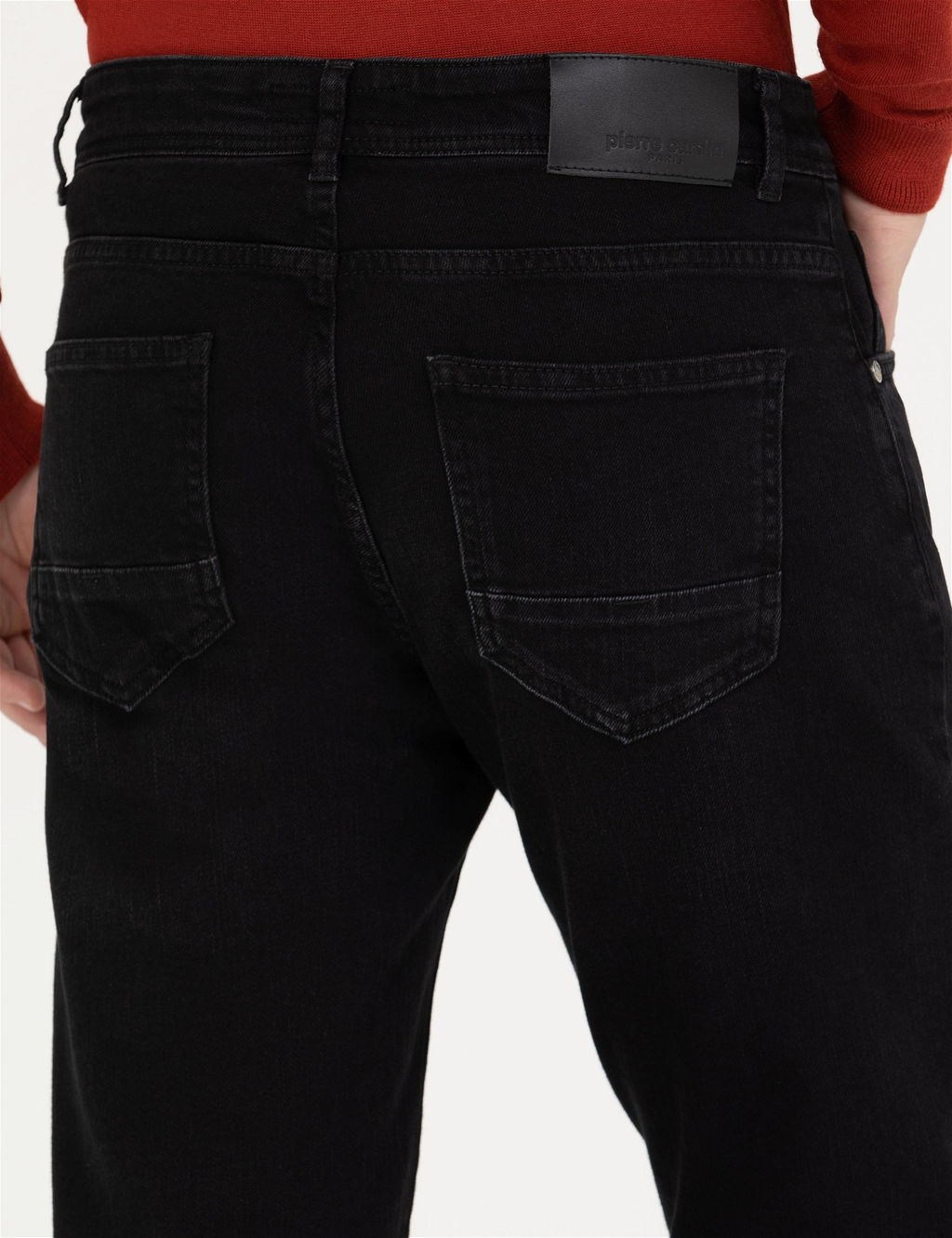 Siyah Straight Fit Jean Pantolon