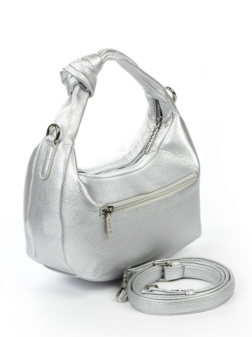 LACCOMA сумка Офелия-Y2005-серебристый эко кожа хлопок фото 4