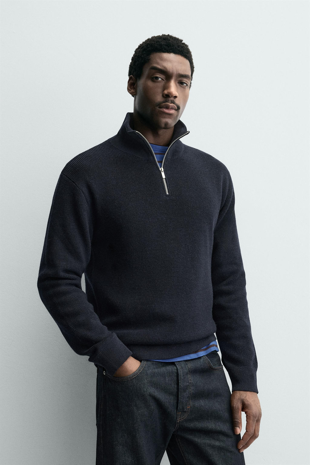 WOOL BLEND ZIP-UP JUMPER - Zara фото 2