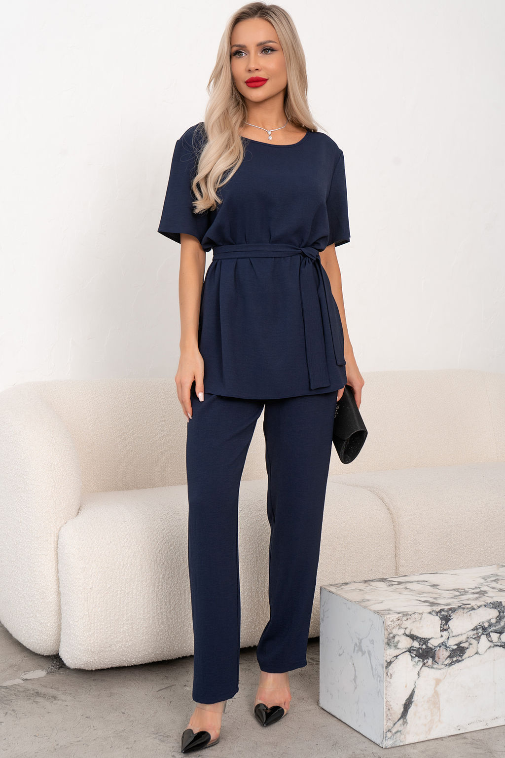 Костюм брючный (синий) К11-90/2 - Николь фото 5