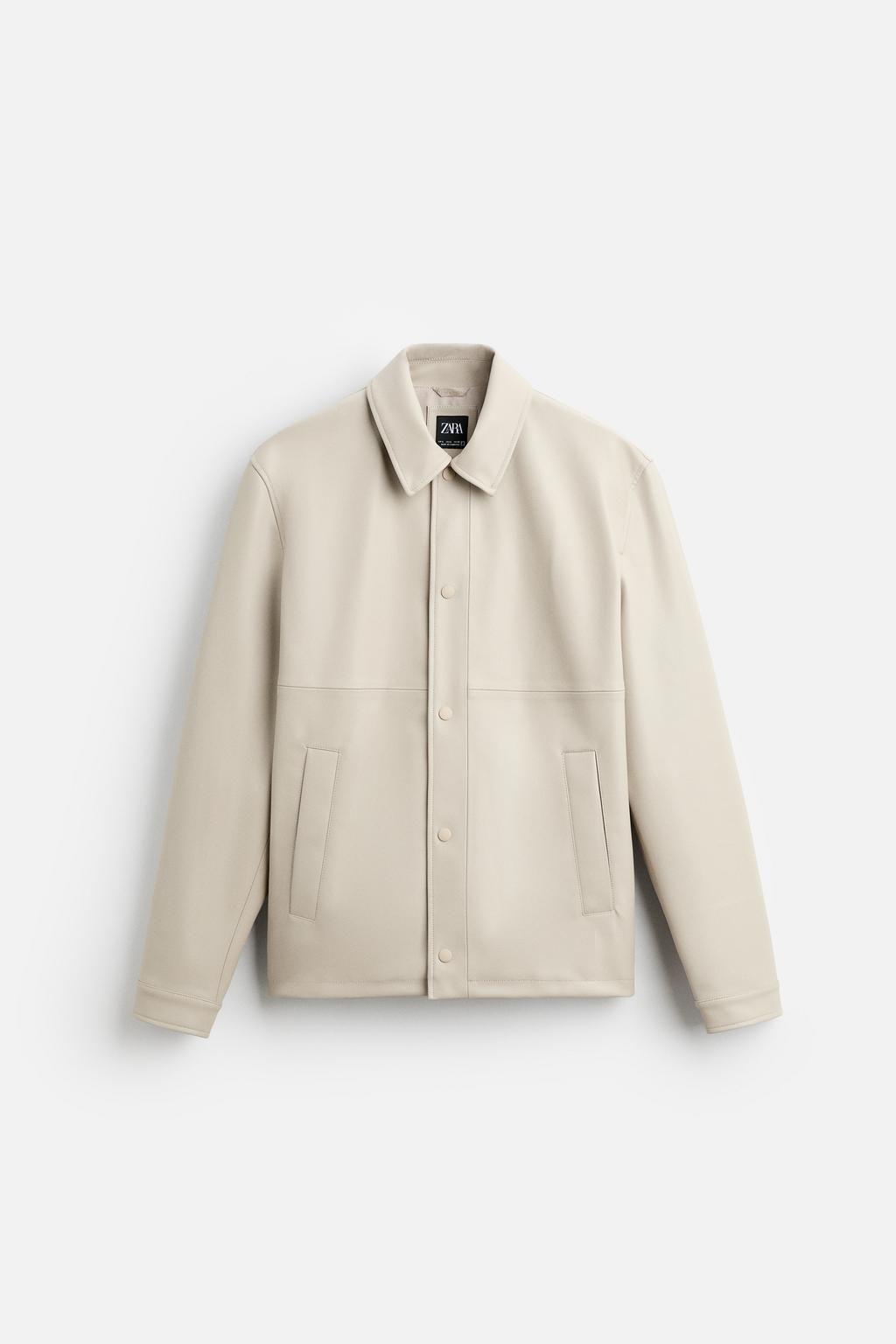 LEATHER EFFECT JACKET - Zara фото 7