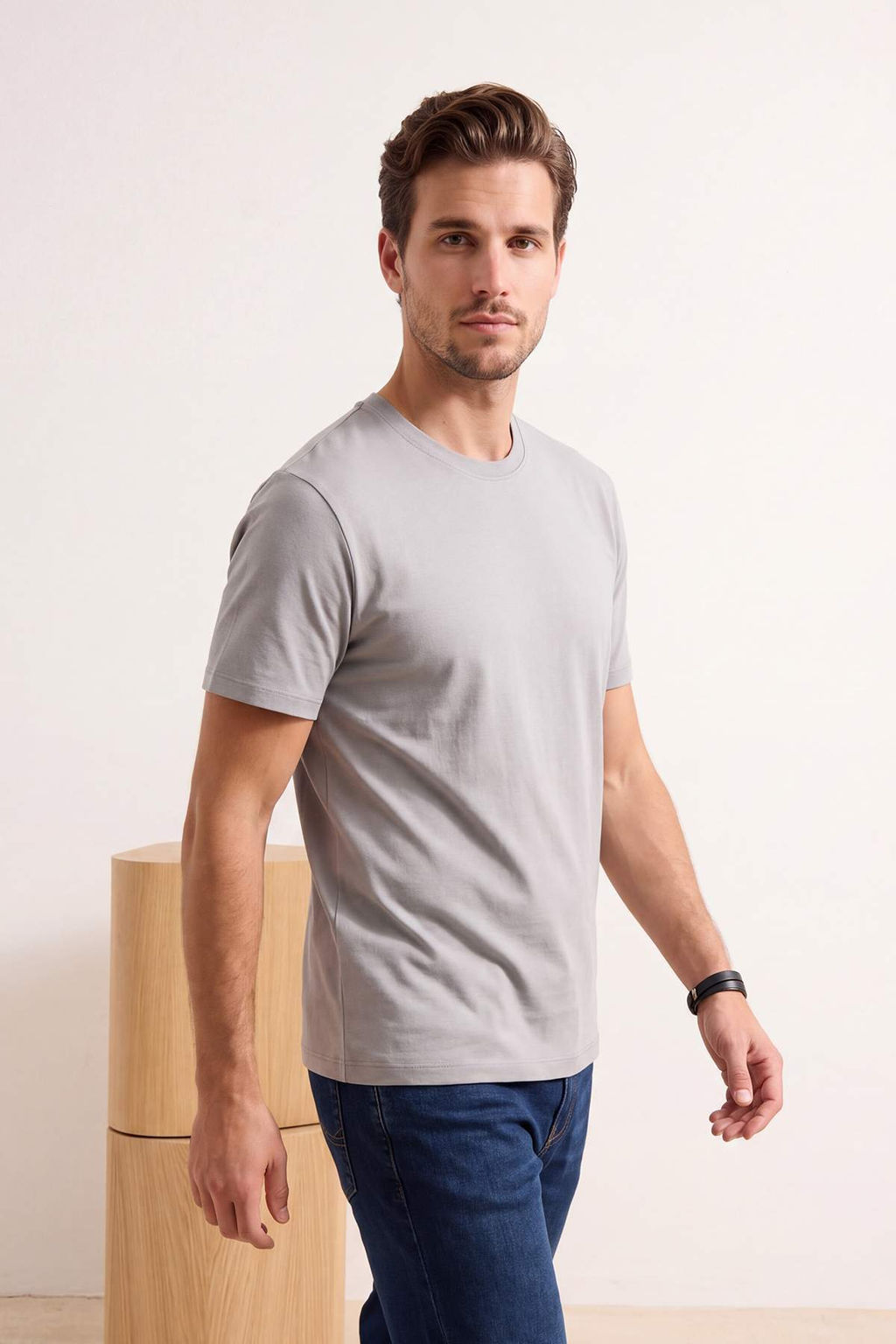 TRENDYOL MAN Siyah-Ekru Oversize 2li Paket Basic %100 Pamuklu T-Shirt TMNSS24TS00038 - Trendyolmilla фото 31