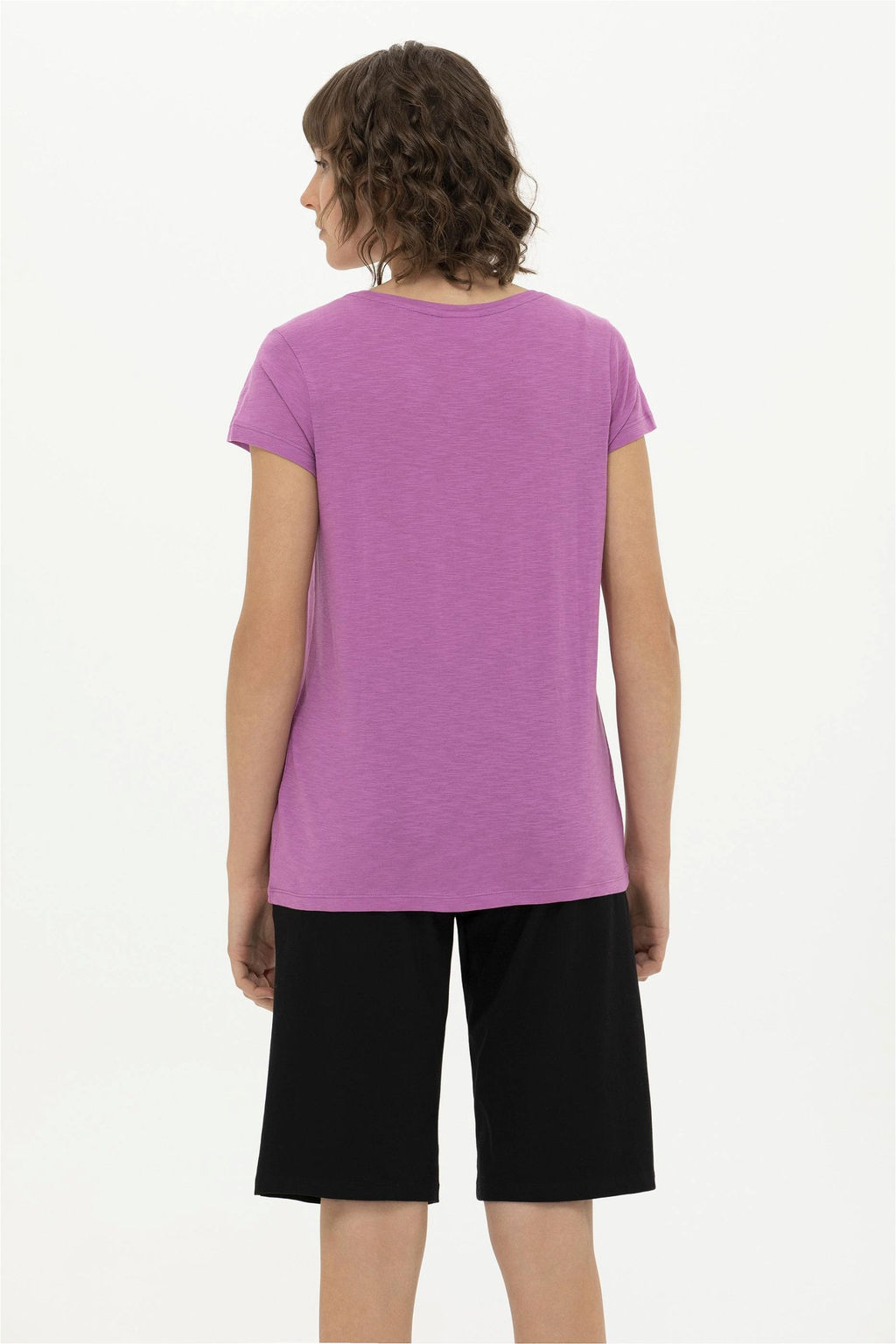 Женская фиолетовая футболка с круглым вырезом Неожиданная скидка в корзине - U.s. polo assn фото 5