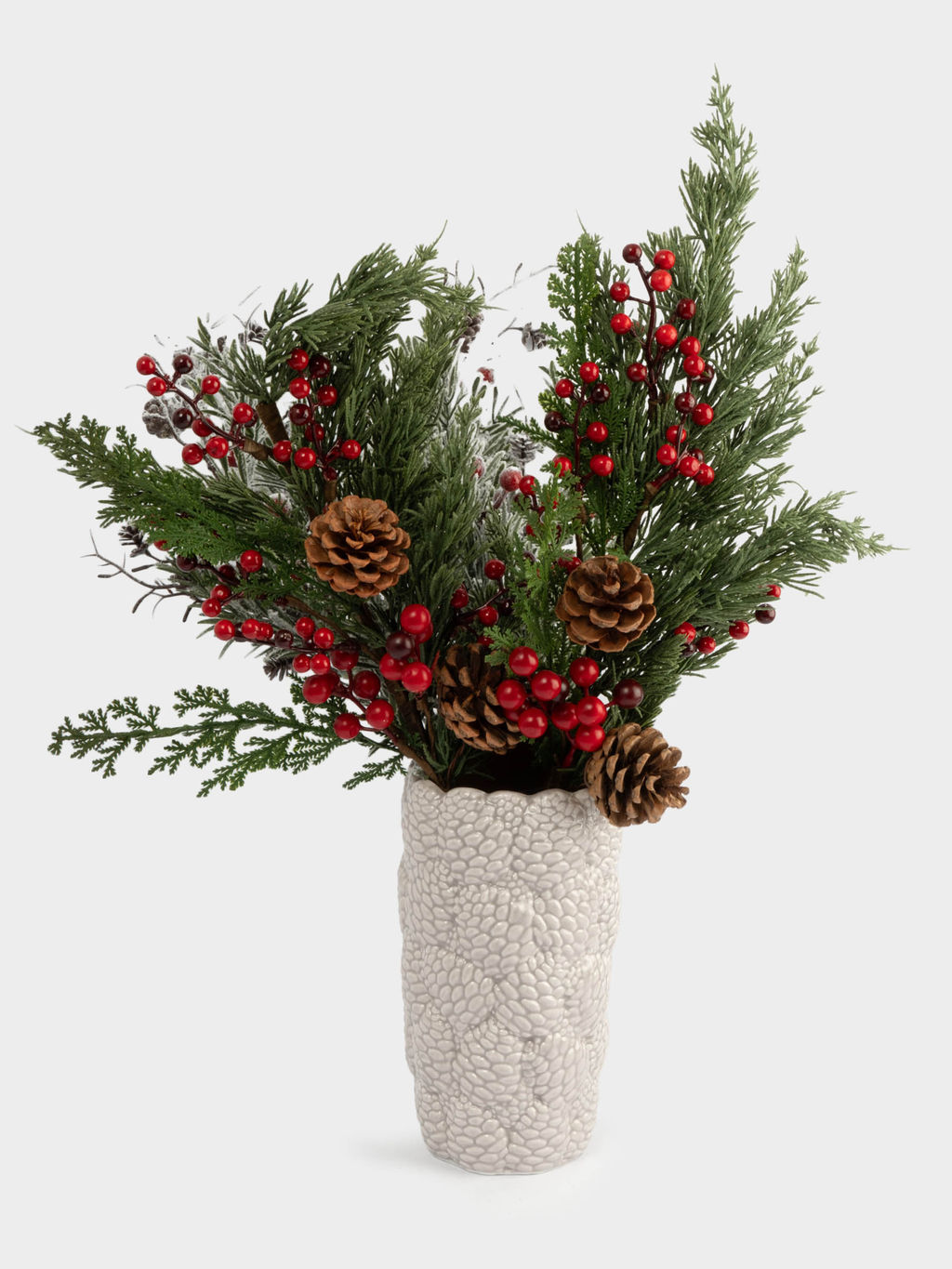 Ваза для цветов, 22 см, фарфор P, бежево-молочная, Шишки, Pinecone - Anna lafarg фото 5