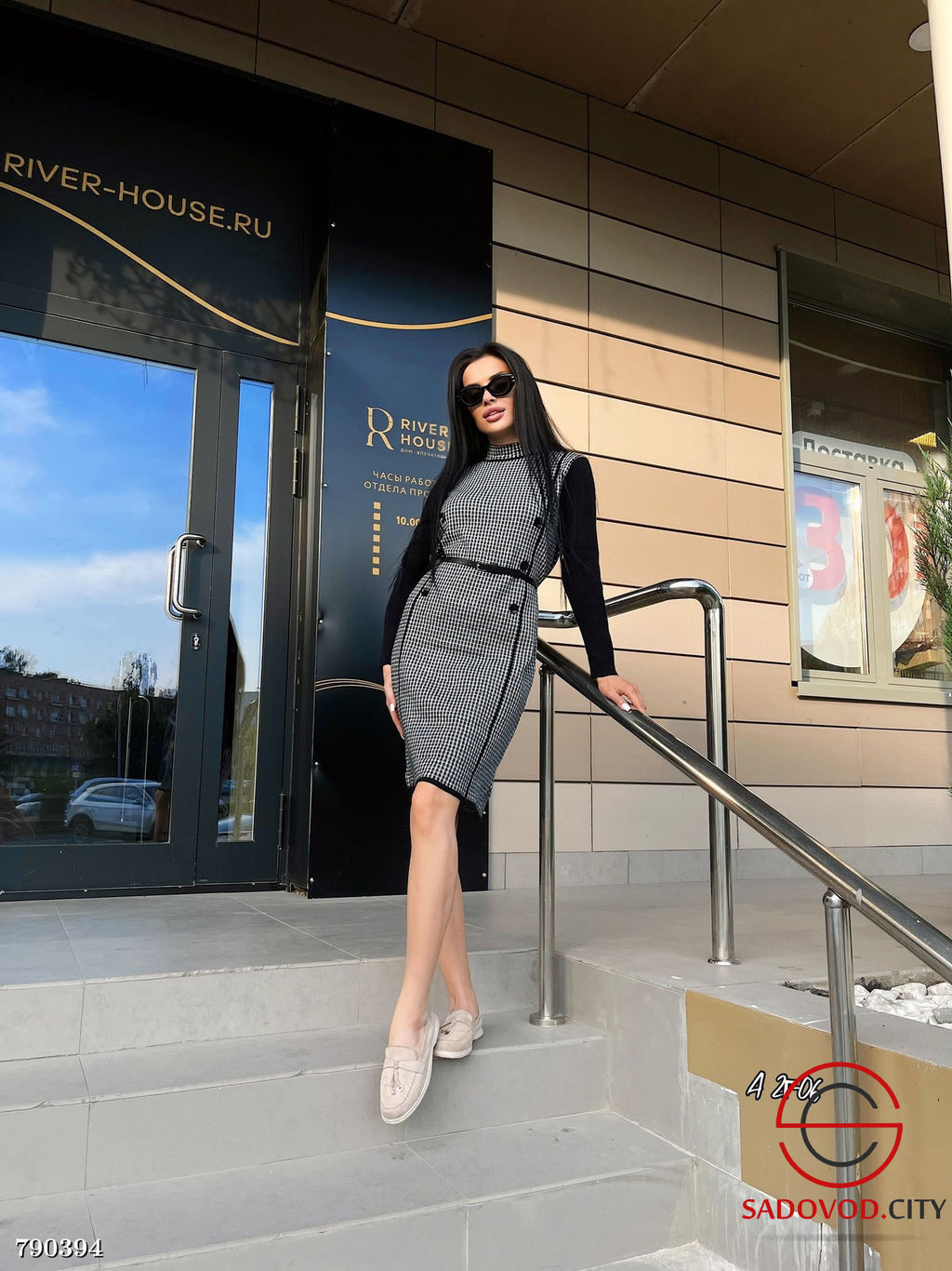 Женское платье в мелкую клетку - Bruno фото 6