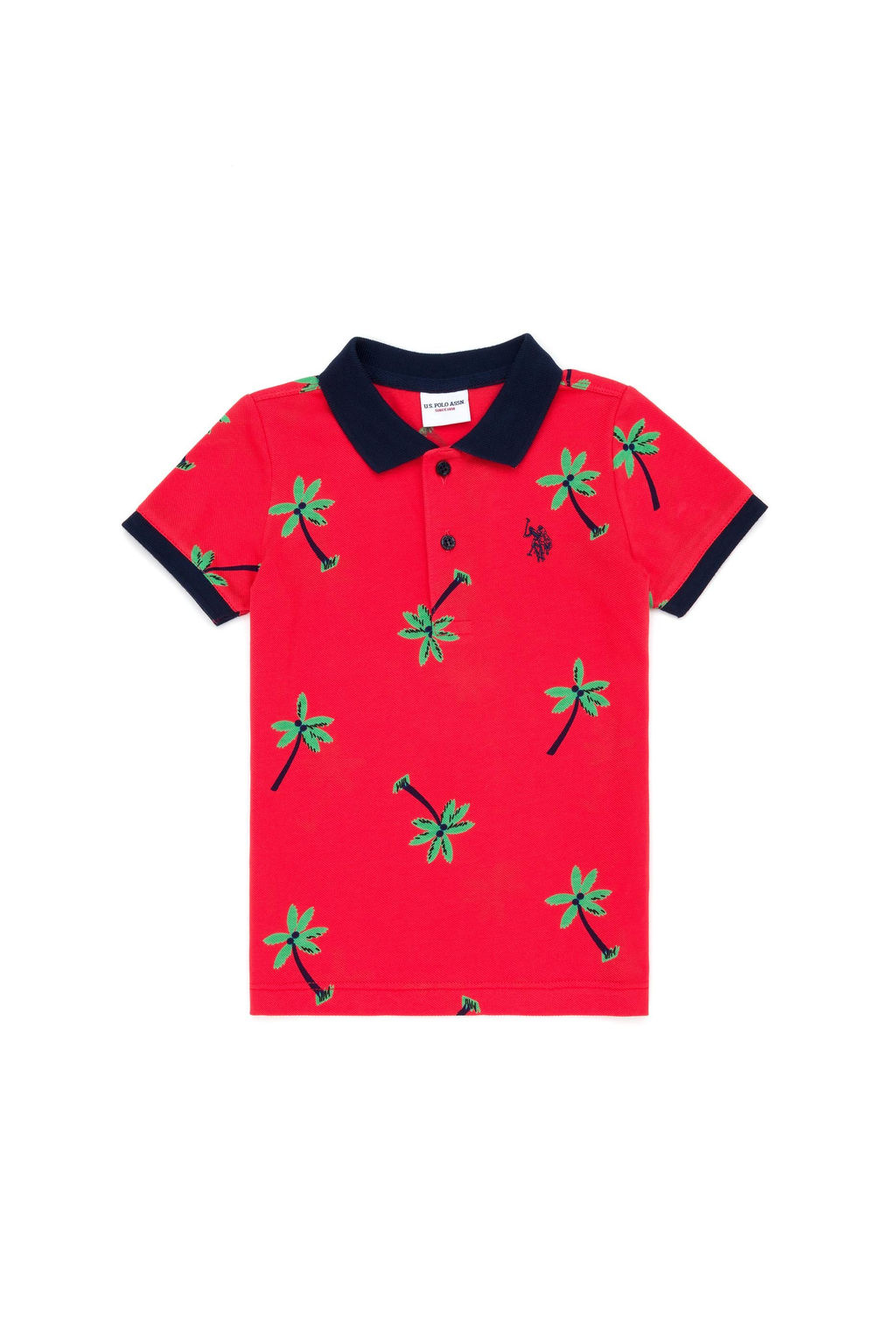 Футболка-поло U.S. Polo Assn оранжевая из хлопка  фото 4