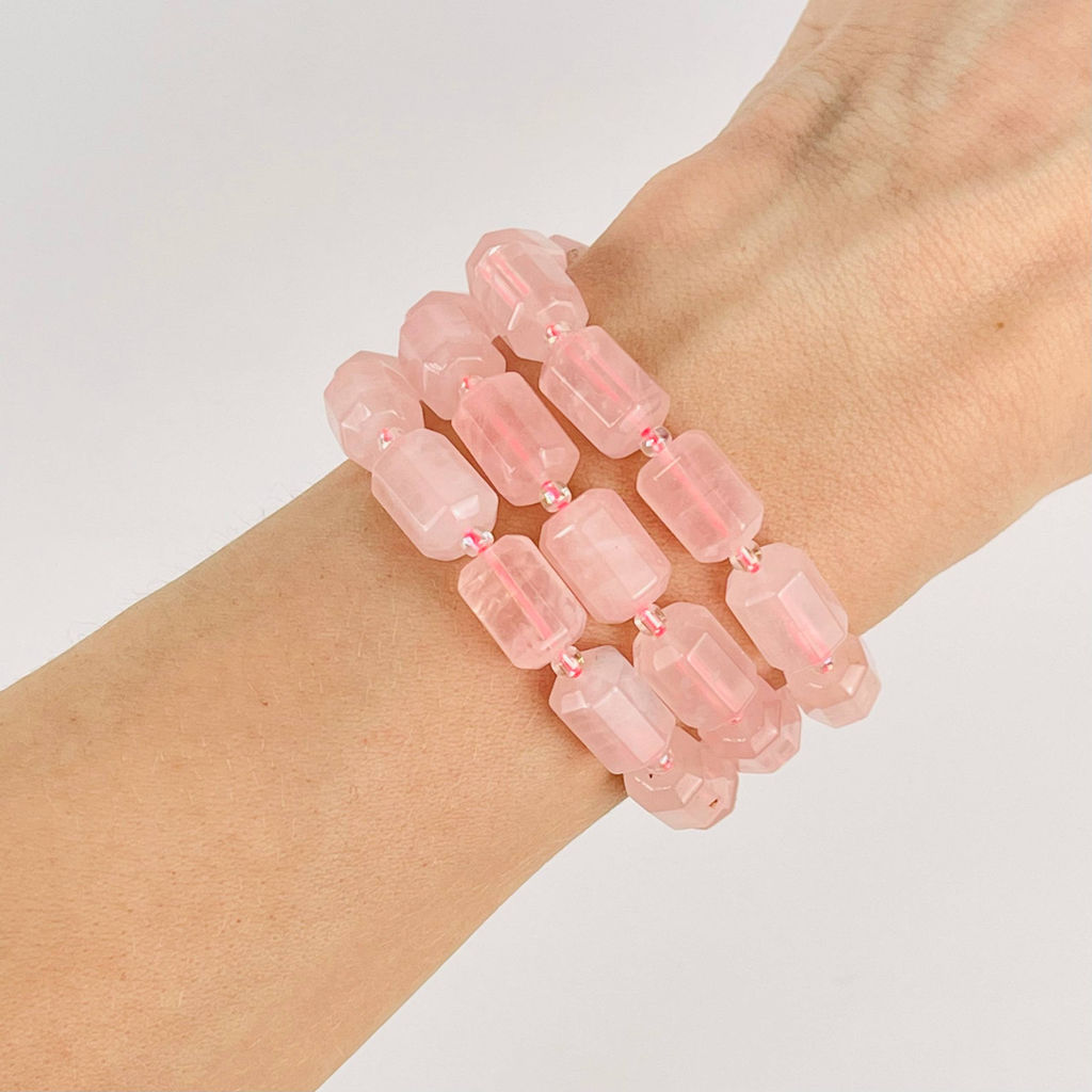 Бусины для украшений из Розового кварца 39 см