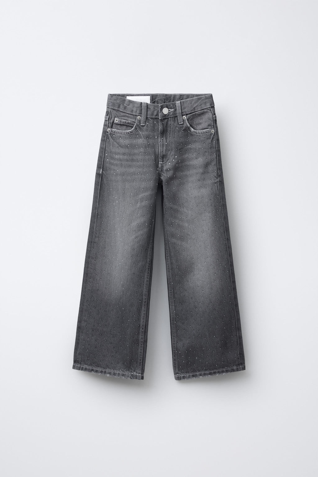 WIDE-LEG JEANS WITH RHINESTONES