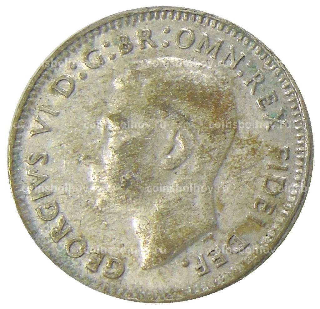 Монета 3 пенса 1951 года Австралия