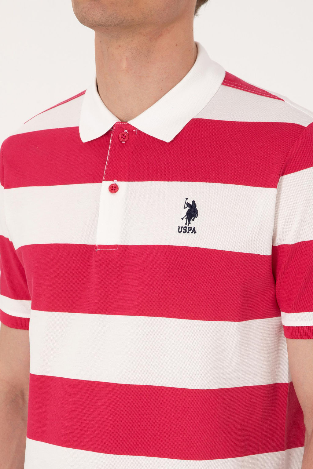Erkek Regular Fit Vi_ne Polo Yaka _izgili Ti__rt Sepette S_rpriz _ndirim - U.s. polo assn фото 7