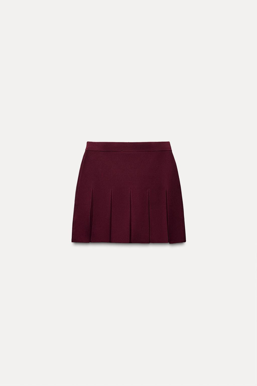 PLEATED MINI KNIT SKIRT - Zara фото 7