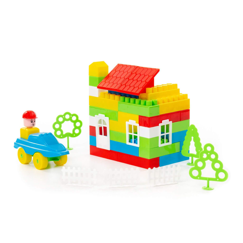 Конструктор Строитель (92 элемента) (в пакете) - Полесье фото 4