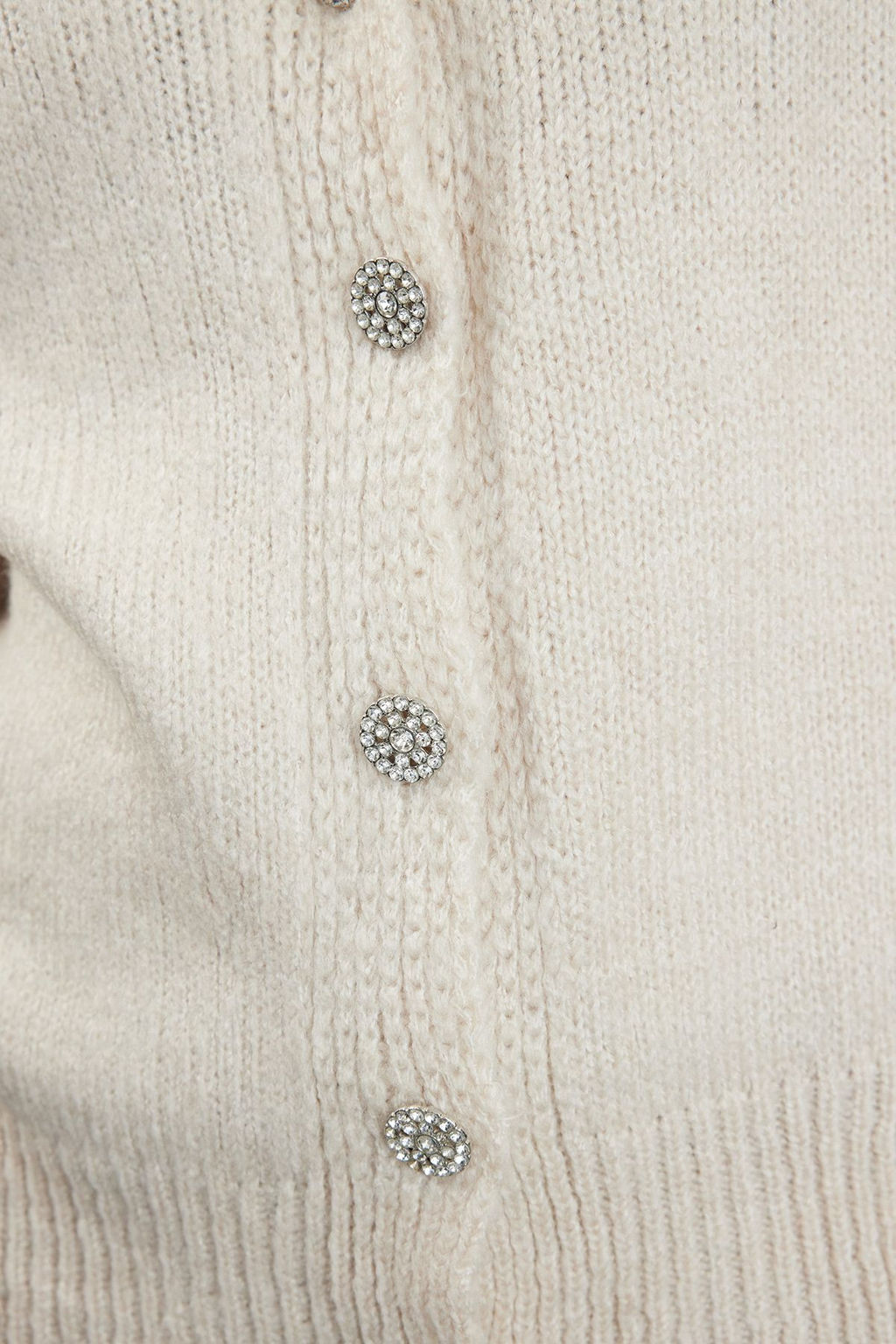 Tas Yumusak Dokulu Mucevher Dugmeli Ceket Gorunumlu Triko H?rka TWOAW21HI0034