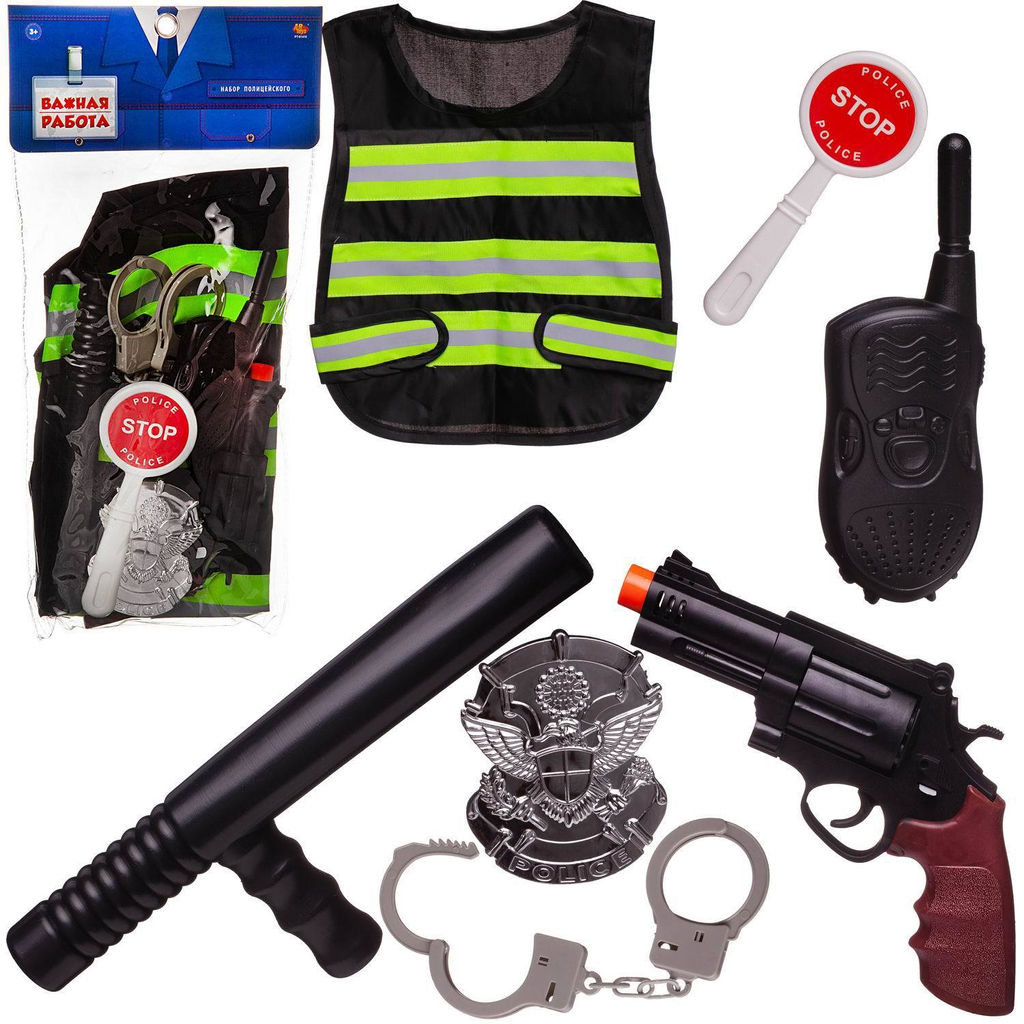 Игровой набор ABtoys Важная работа Полицейский с жилетом и аксессуарами фото 4
