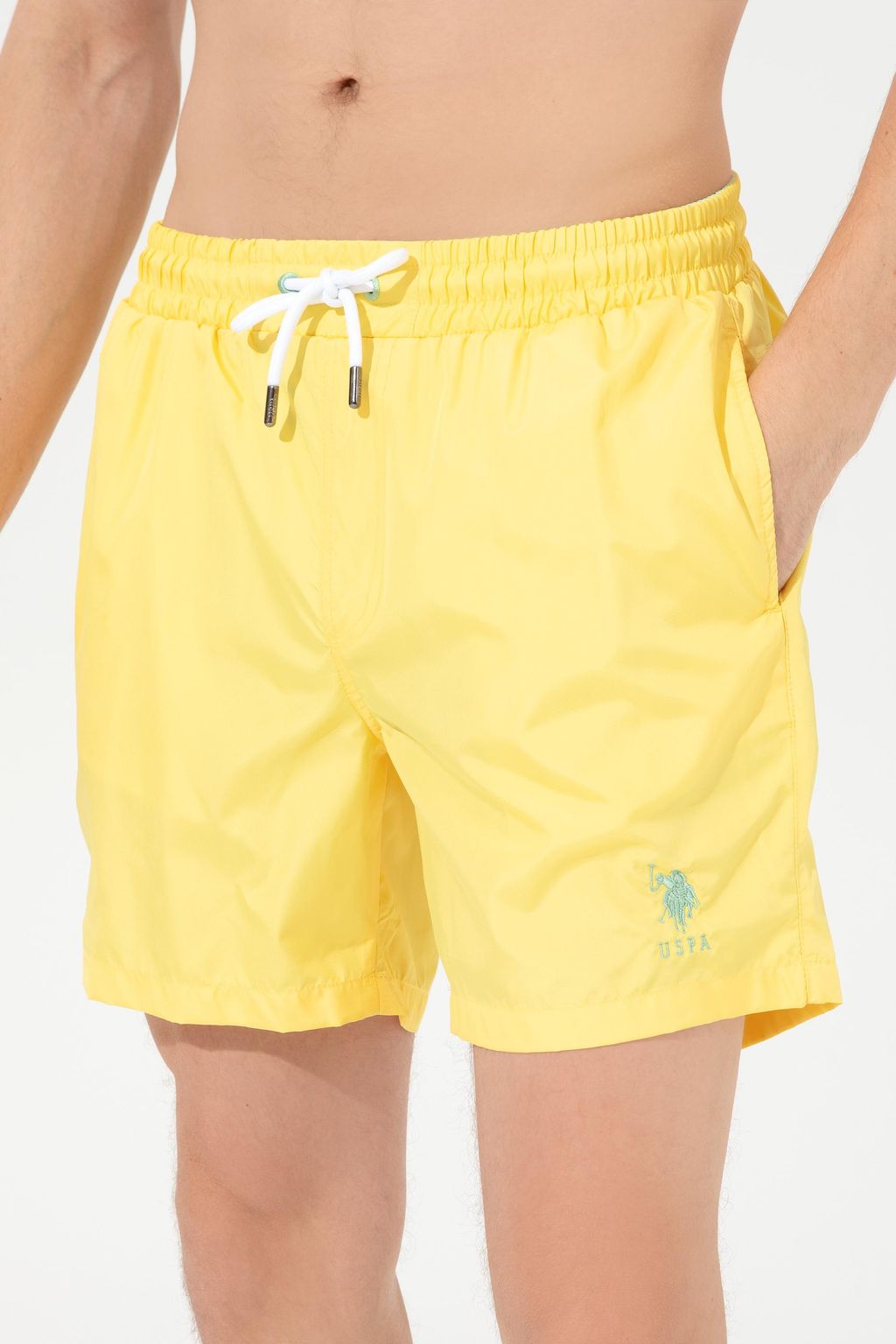 U. S. Polo Assn Мужские светло-желтые шорты для плавания - U.s. polo assn фото 2