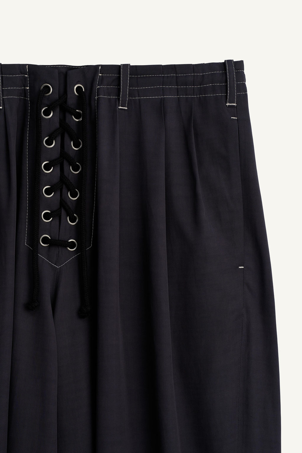 PANTAL?N FLUIDO CORDONES / Marino oscuro - Zara фото 9