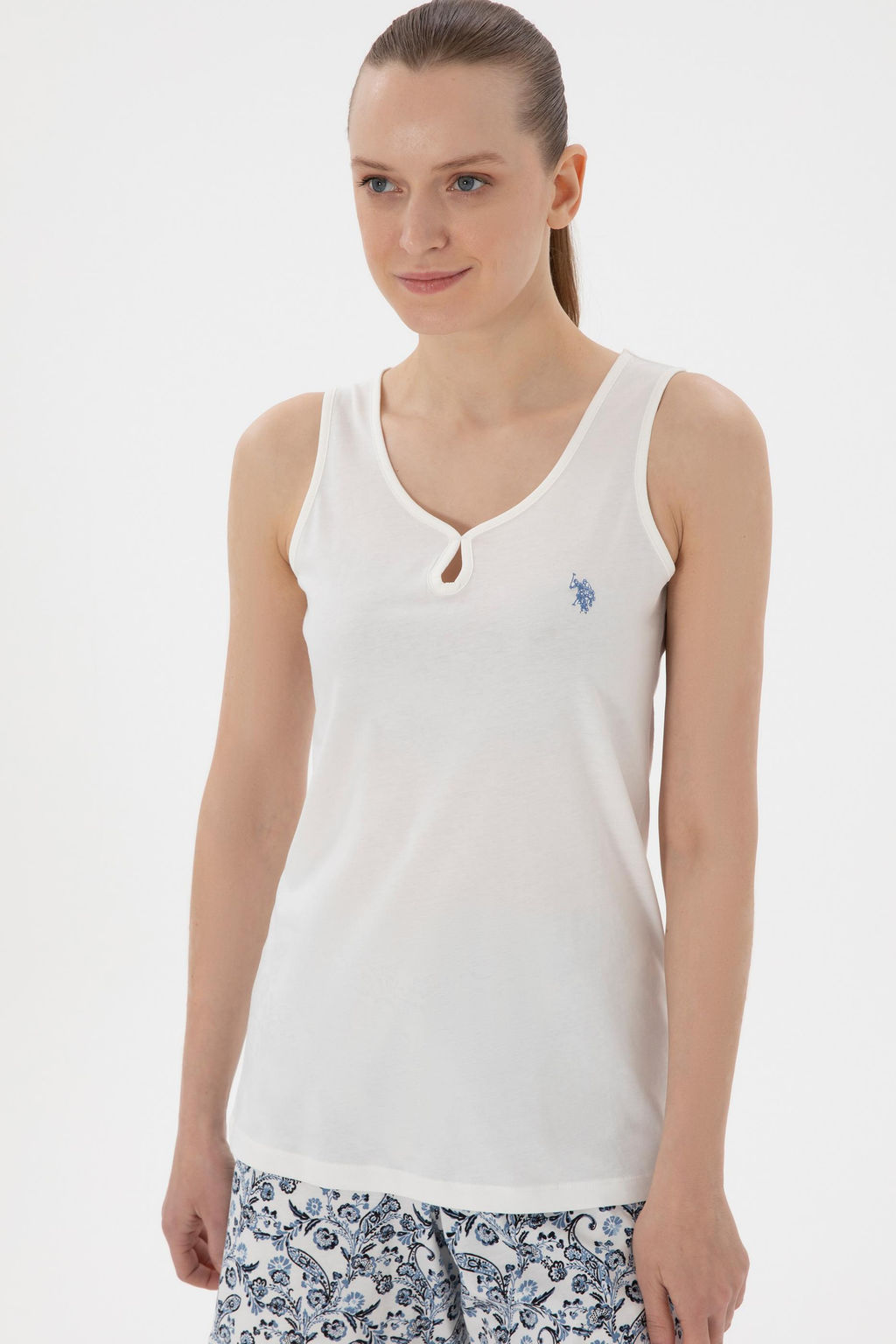 Kad_n Ekru Pijama Tak_m_ Sepette S_rpriz _ndirim - U.s. polo assn фото 3