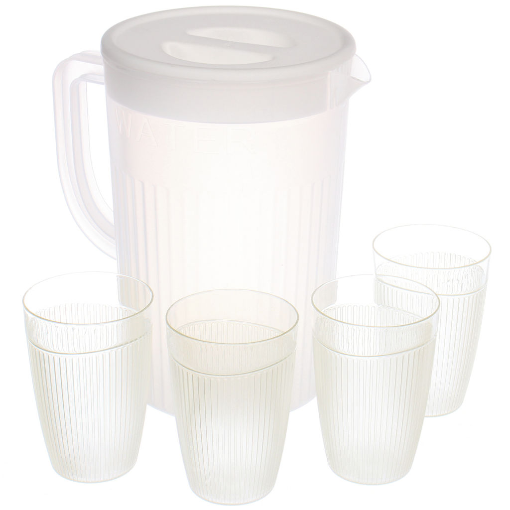 Кувшин пластиковый 2л "Прохлада" в наборе с 4-мя стаканами 200мл