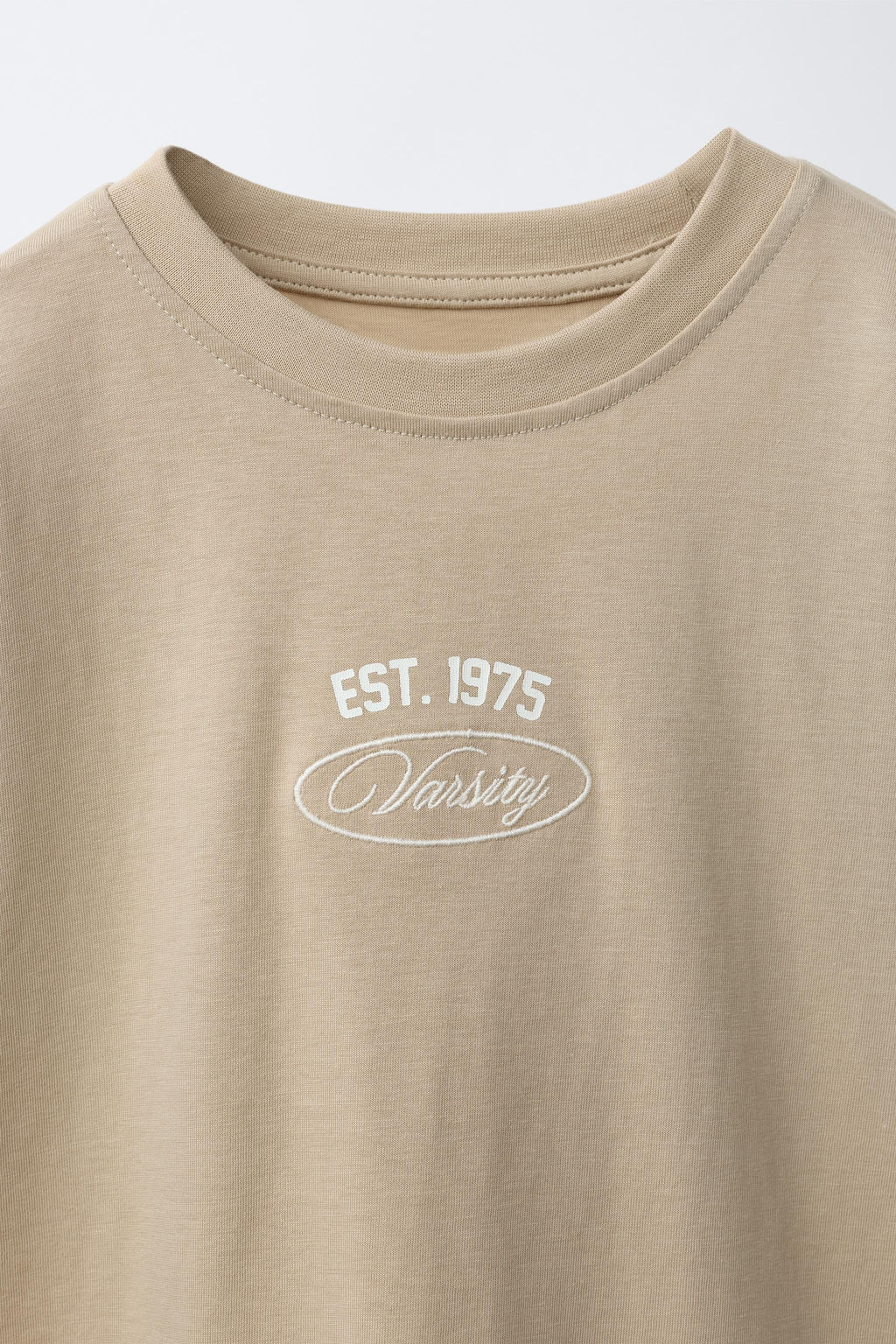 CAMISETA JOGGING VARSITY / Beige - Zara фото 6