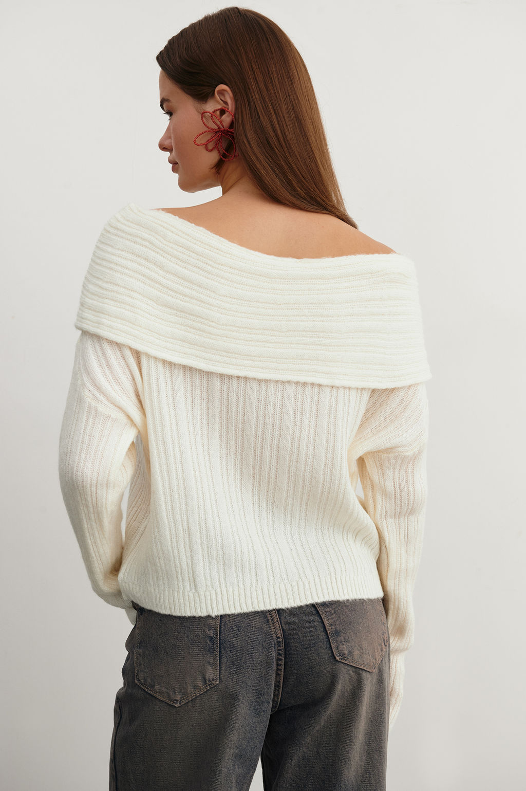 Джемпер из трикотажа с открытыми плечами - Mollis фото 3