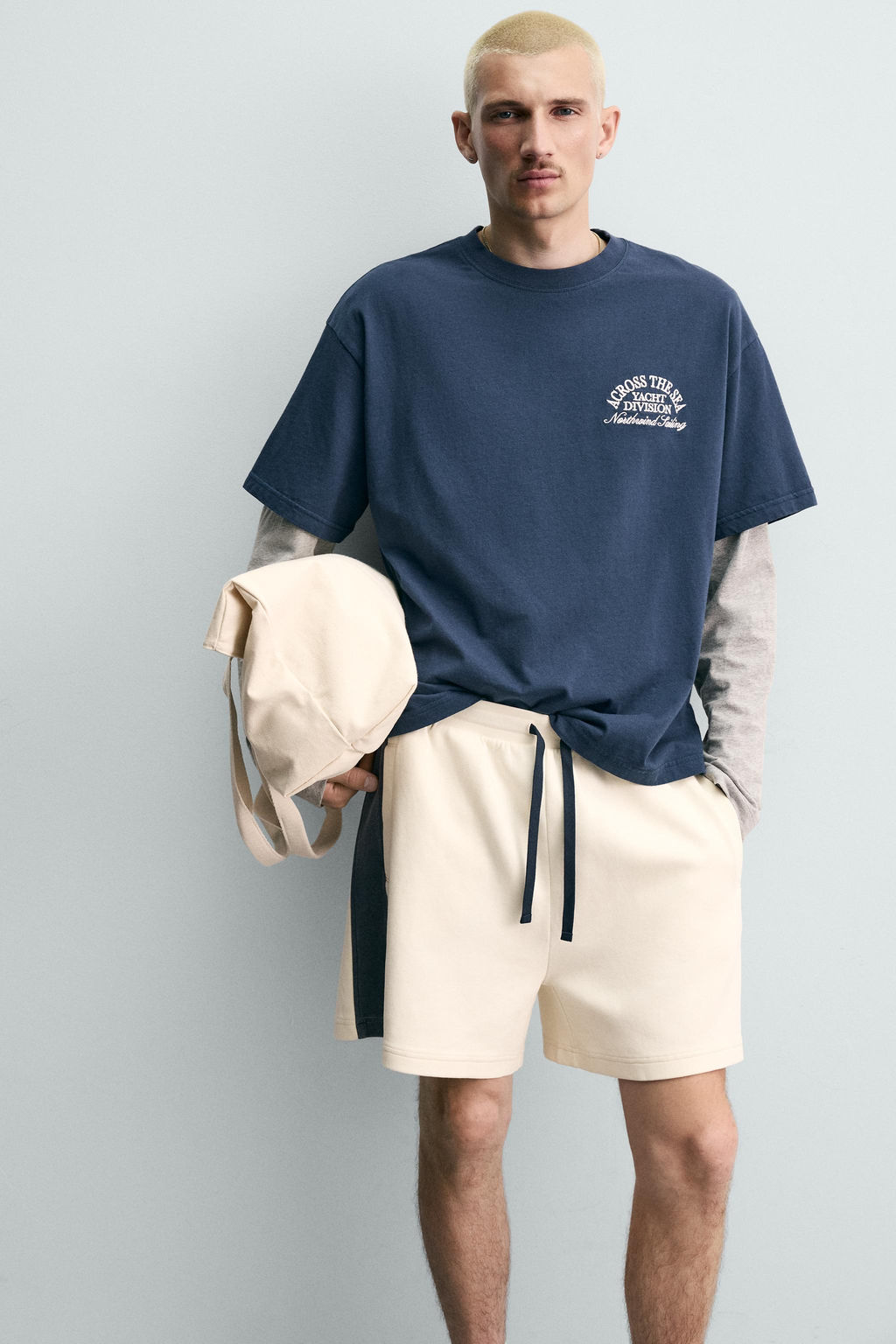 CAMISETA ESTAMPADO N?UTICO COMBINADO / Marino