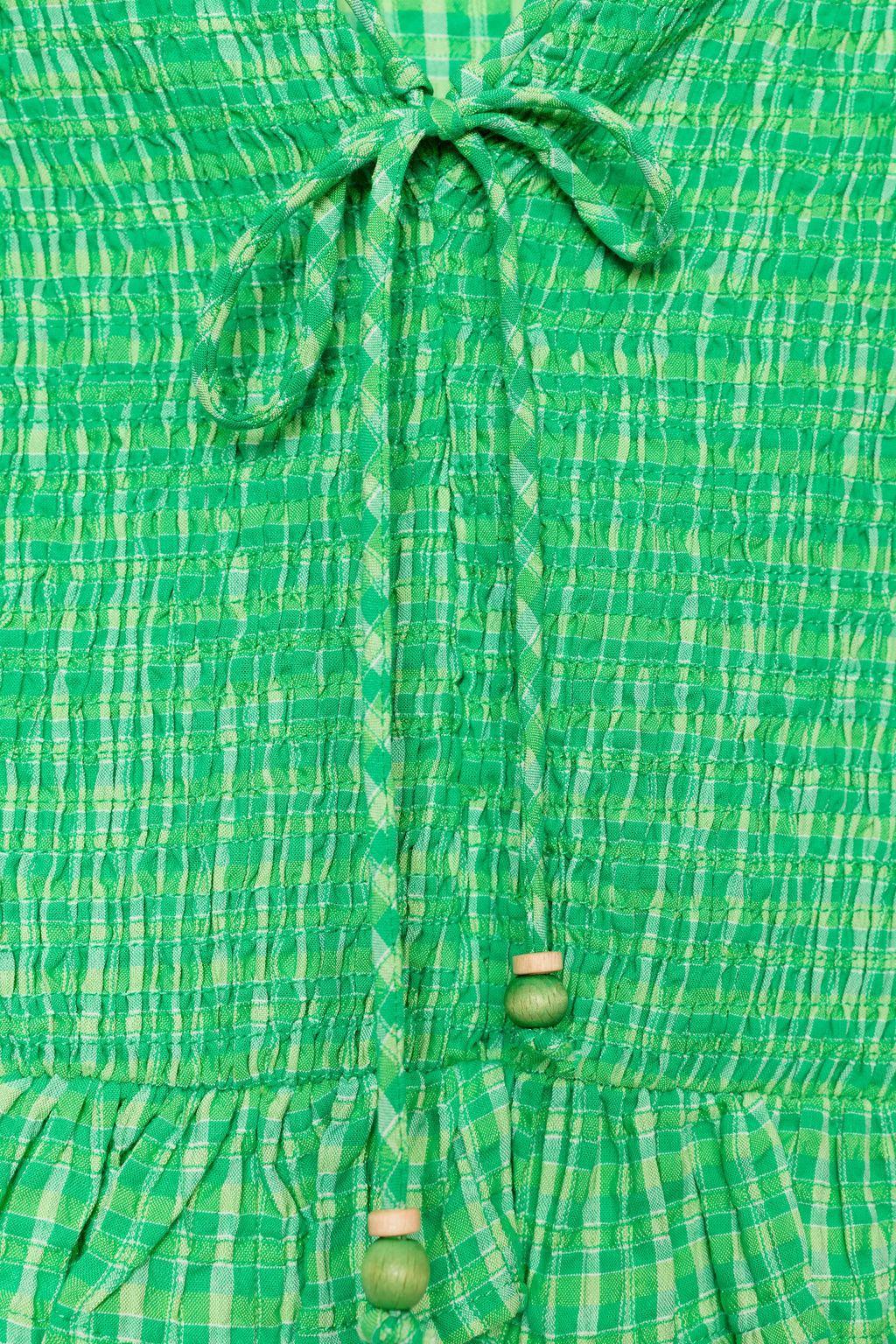 TOP CUADRO VICHY NIDO DE ABEJA / Verdes - Zara фото 6