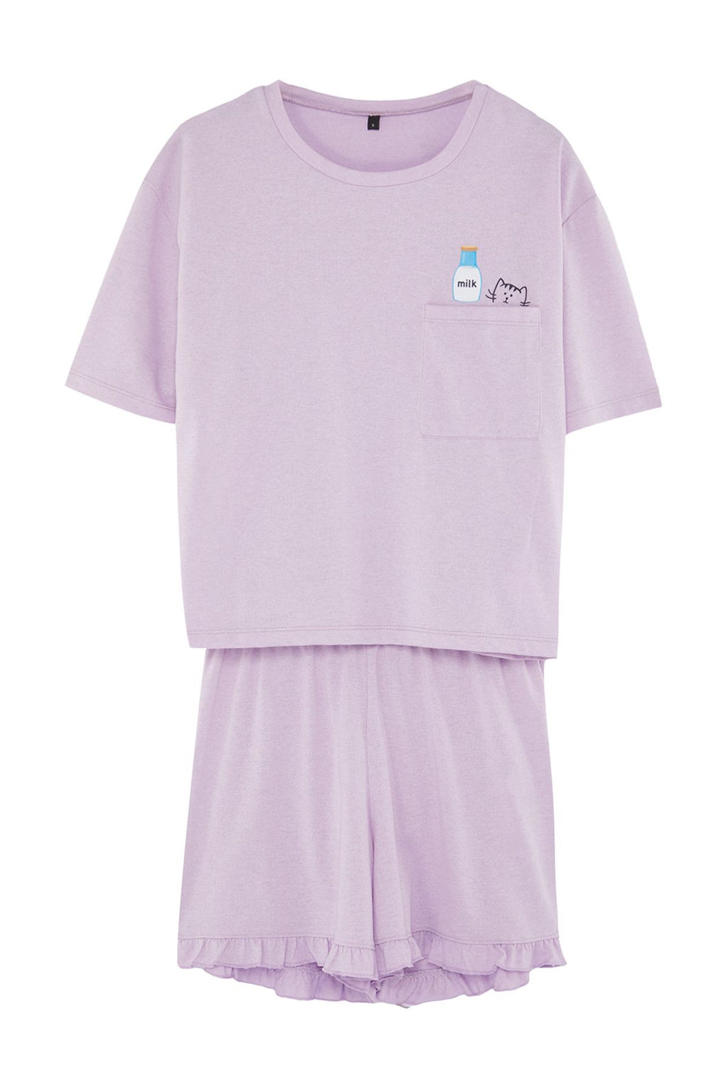 Trendyolmilla Pembe F?rf?rl? Bask?l? Sortlu Orme Pijama Tak?m? THMSS22PT0422  фото 6