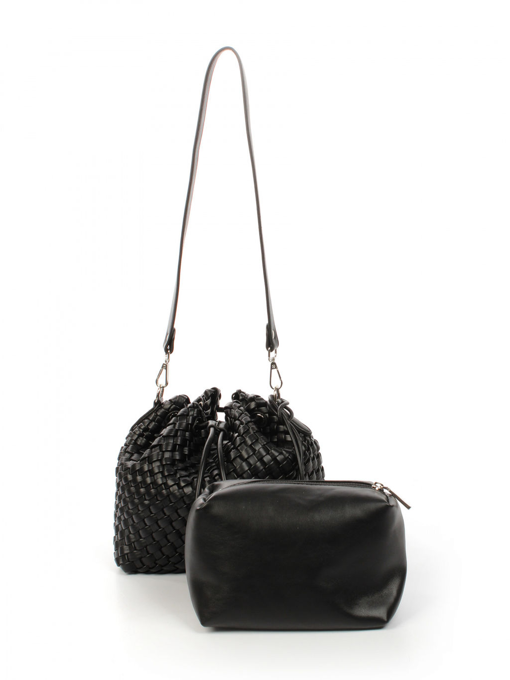 LACCOMA сумка СУ038-черный эко кожа хлопок  фото 4