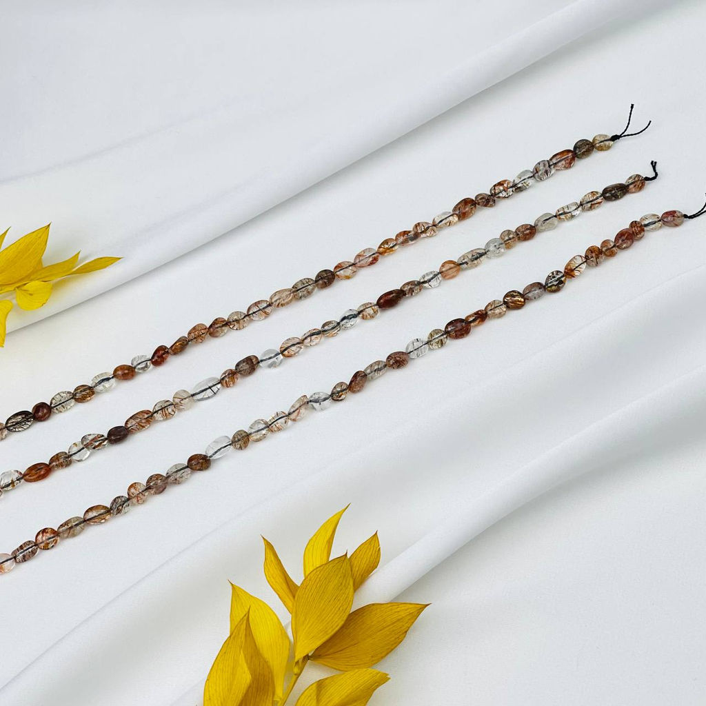 Бусины для украшений из Рутилового кварца 41 см