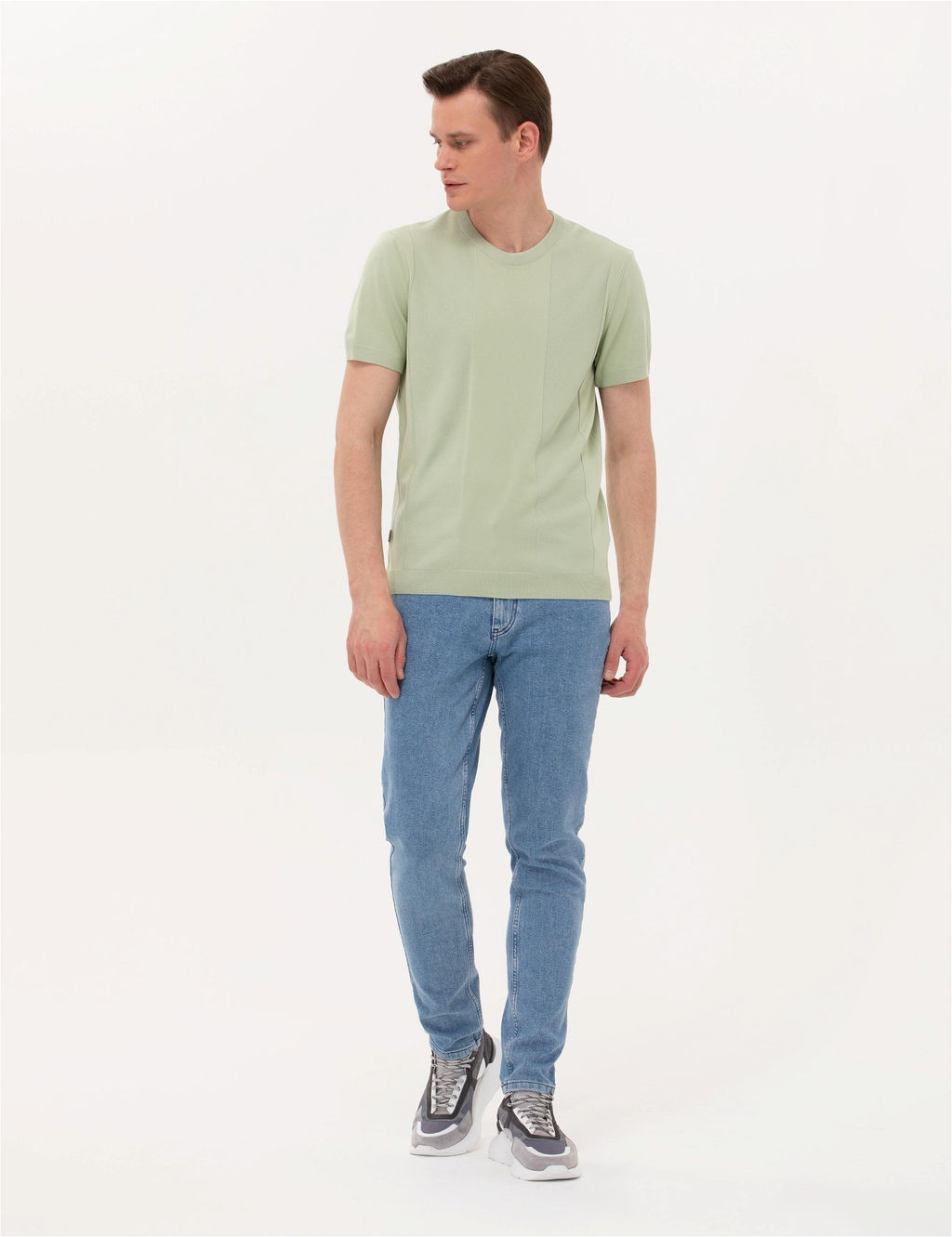 Su Ye_ili Slim Fit Bisiklet Yaka Triko Ti__rt - Pierre cardin фото 3