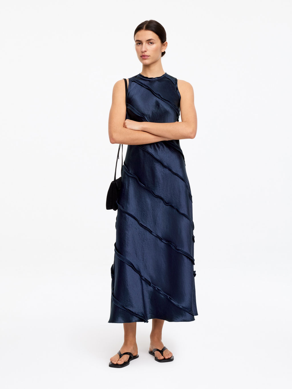 Vestido de sat?n con volantes - H&m фото 3