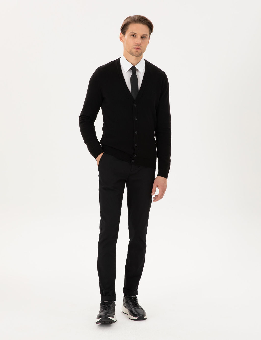 Siyah Slim Fit Kanvas Pantolon - Pierre cardin фото 3