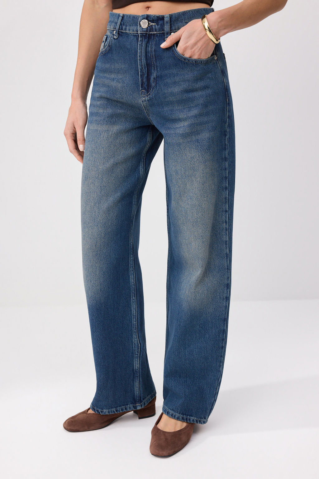 Mavi DOKUMLU Tencel Kar?s?ml? Yuksek Bel Tam Boy Baggy Jeans TWOSS26JE00139 - Trendyolmilla фото 10
