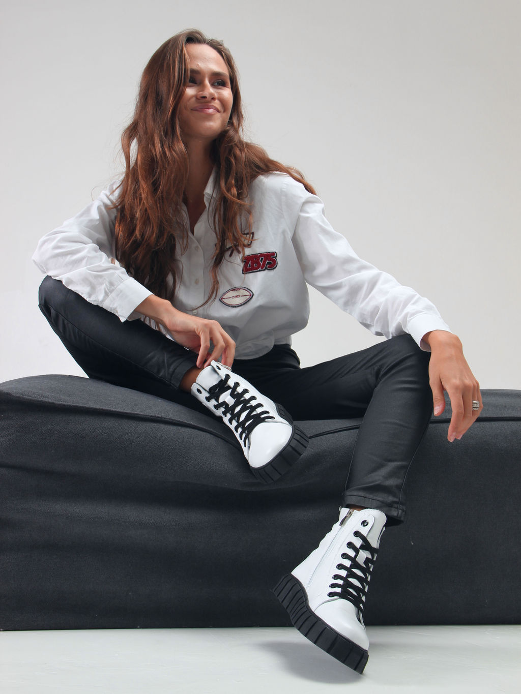 Ботинки 214.1918bl. white/Шерсть