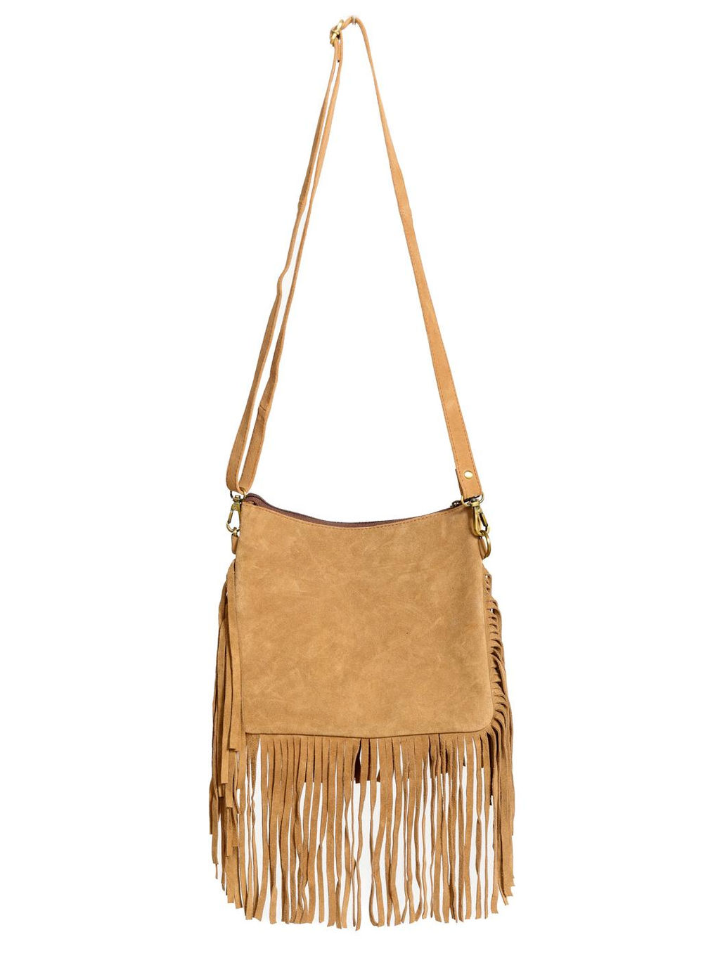 Сумка замшевая с бахромой через плечо №1134/26 - Ганг фото 5