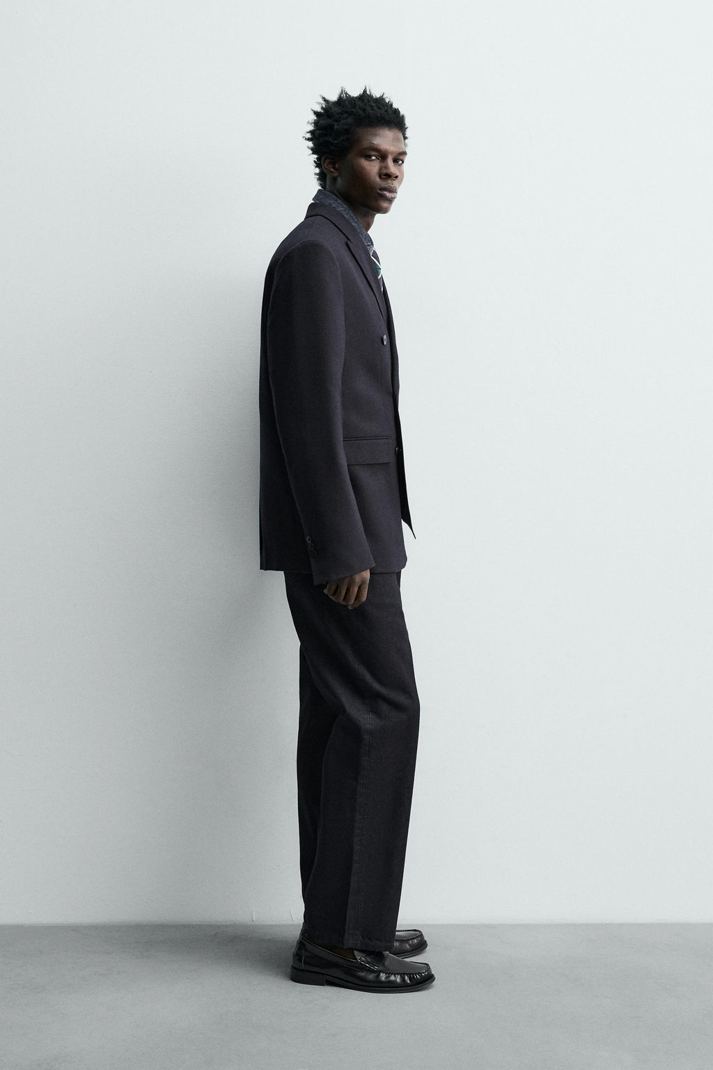 DOUBLE-BREASTED 100% WOOL FLANNEL BLAZER - Zara фото 4