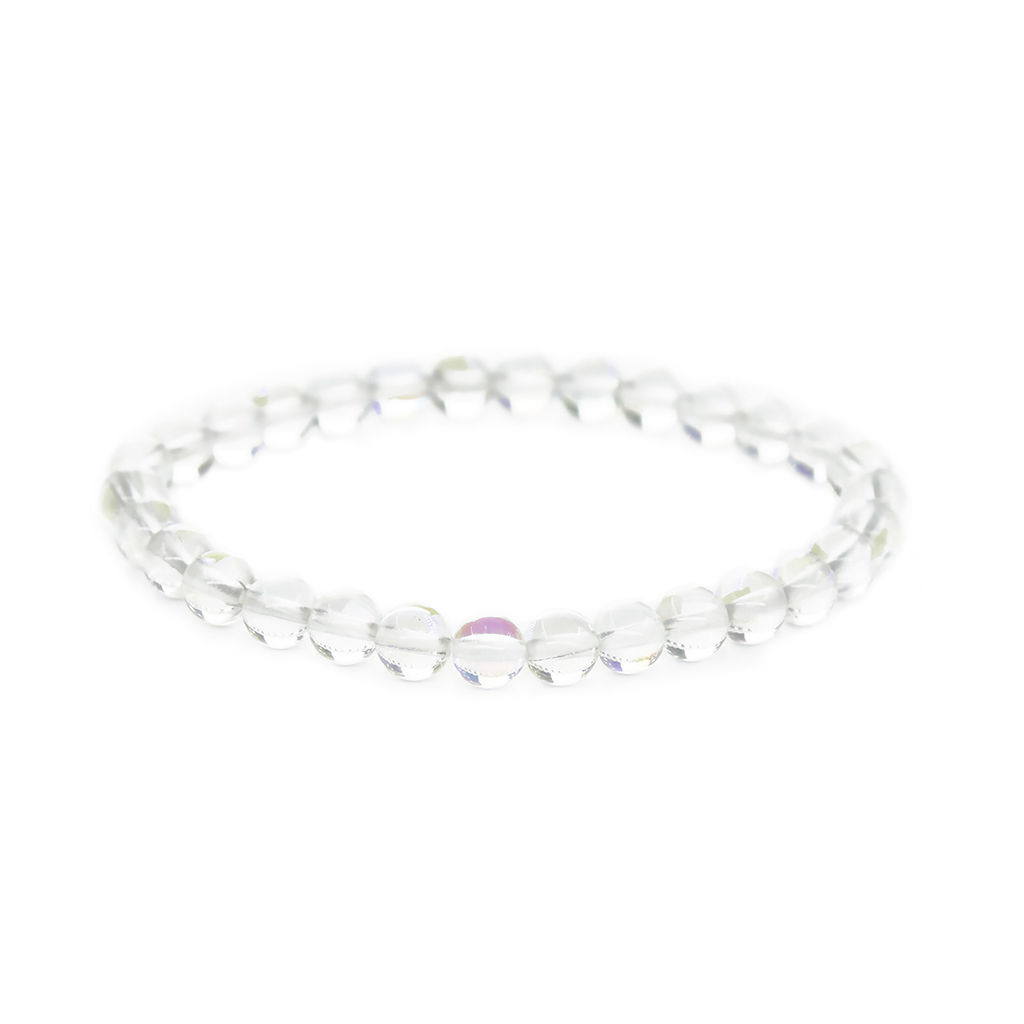 Опал белый (имитация) 6мм, браслет Классика длина 17см - Agat77 фото 3