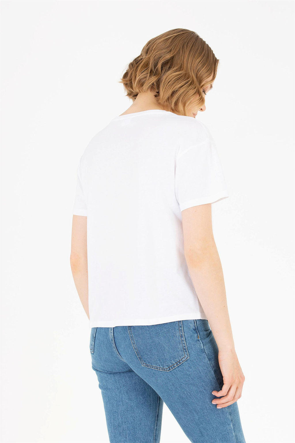 Женская белая футболка с круглым вырезом Неожиданная скидка в корзине - U.s. polo assn фото 5