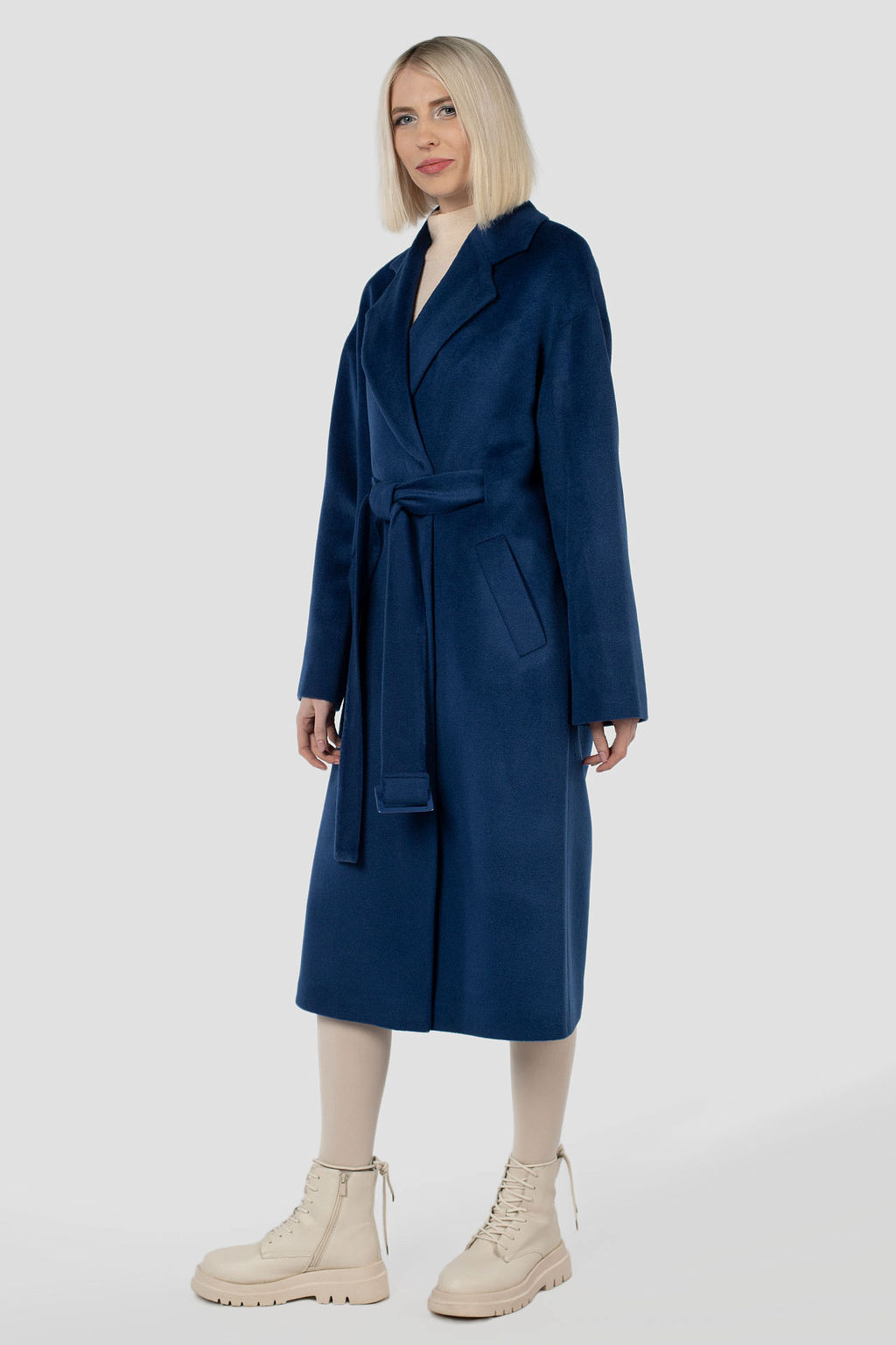 Пальто женское демисезонное (пояс) - El podio фото 3