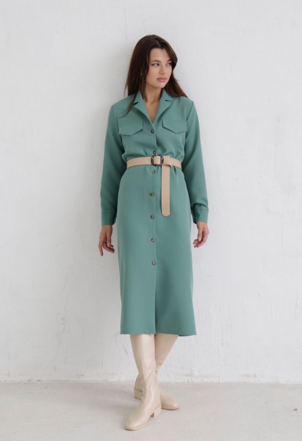 Платье-рубашка с английским воротником - Martichelli фото 74