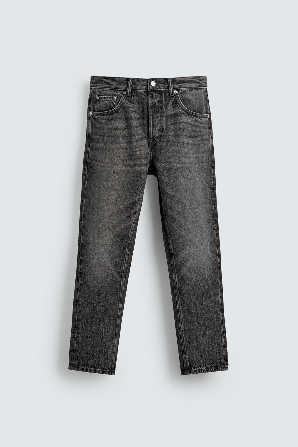 JEANS SLIM CROPPED FIT / Gris - Zara фото 11