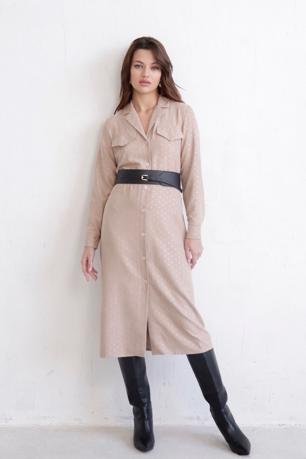 Платье-рубашка с английским воротником - Martichelli фото 276