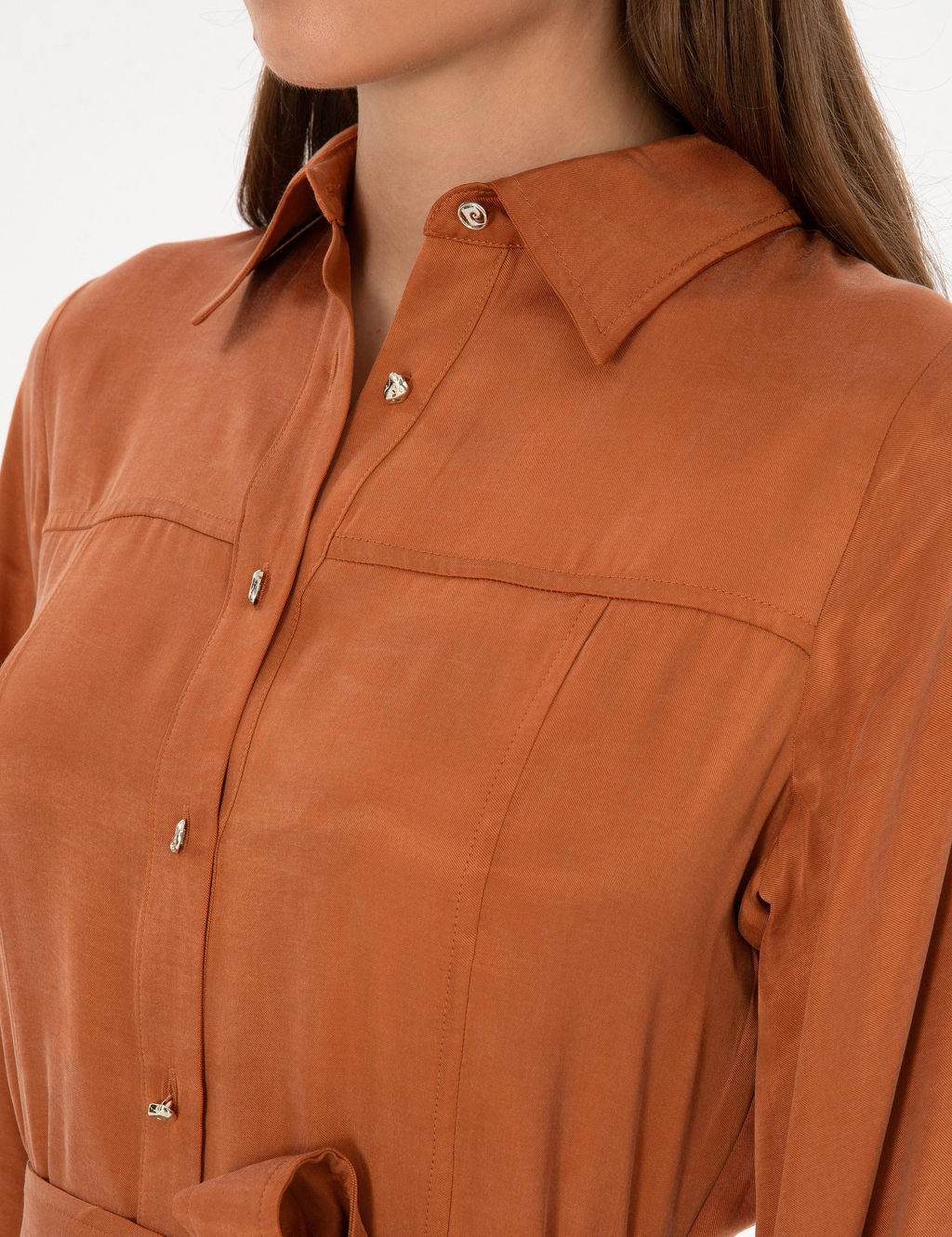 Tar__n Comfort Fit Dokuma Elbise - Pierre cardin фото 6