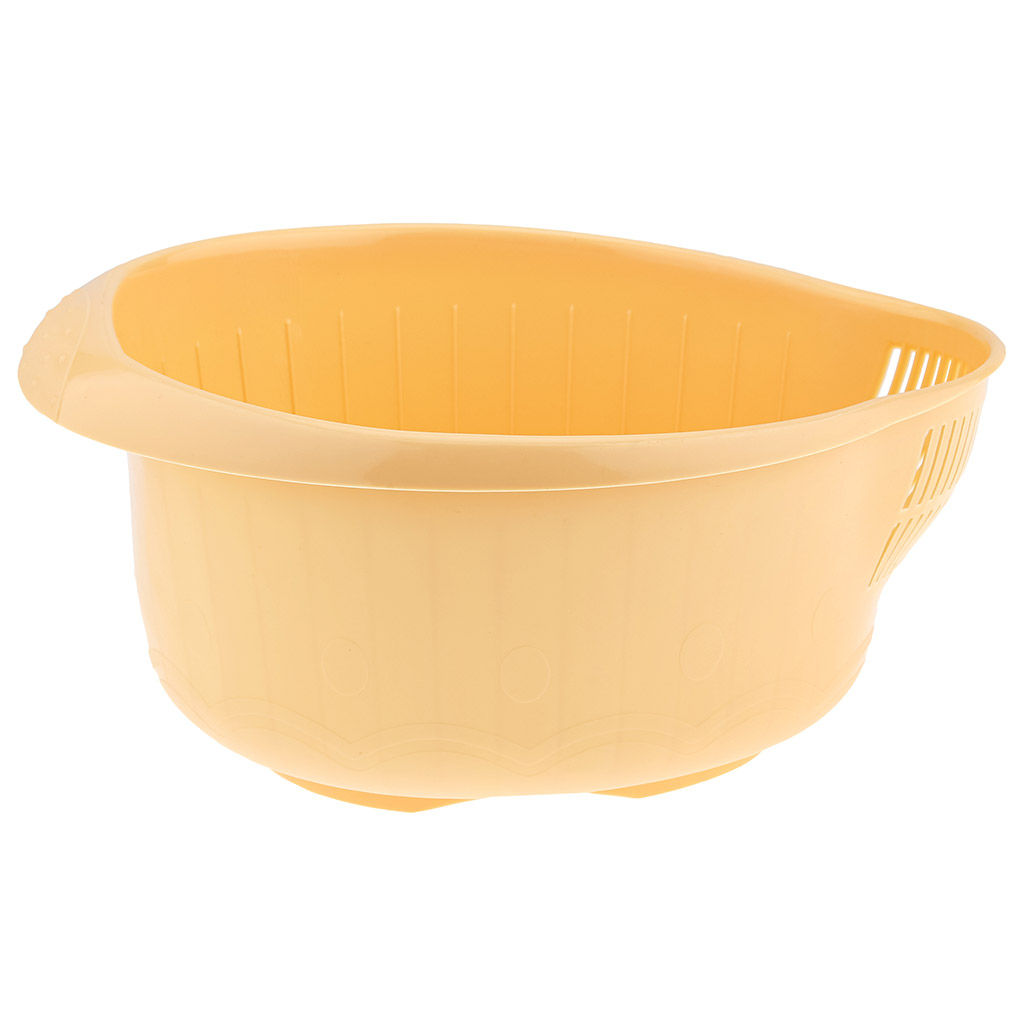 Фруктомойка пластмассовая 5л, 28,5х23х14см, носик со сливом, полипропилен, цвета микс (Россия)